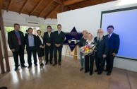 Unveiling of a Holocaust survivor's plaque and Argentina's military dictatorship at the former headquarters of ESMA