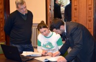Legislator Dardo Iturria signs for the recognition of the Rights of Mother Earth