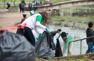 Guardianes por la Paz de la Madre Tierra fueron invitados a participar en la Gran Limpieza Anual del Río San Marcos, en Texas, Estados Unidos