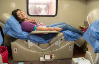 University students attend to blood drive
