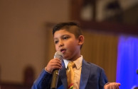 Gabriel Azogue Jiménez, a 7-year-old Bolivian, was also a presenter at the Gala night