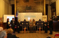 The House of Representatives of Argentina receives the plaques of the Holocaust